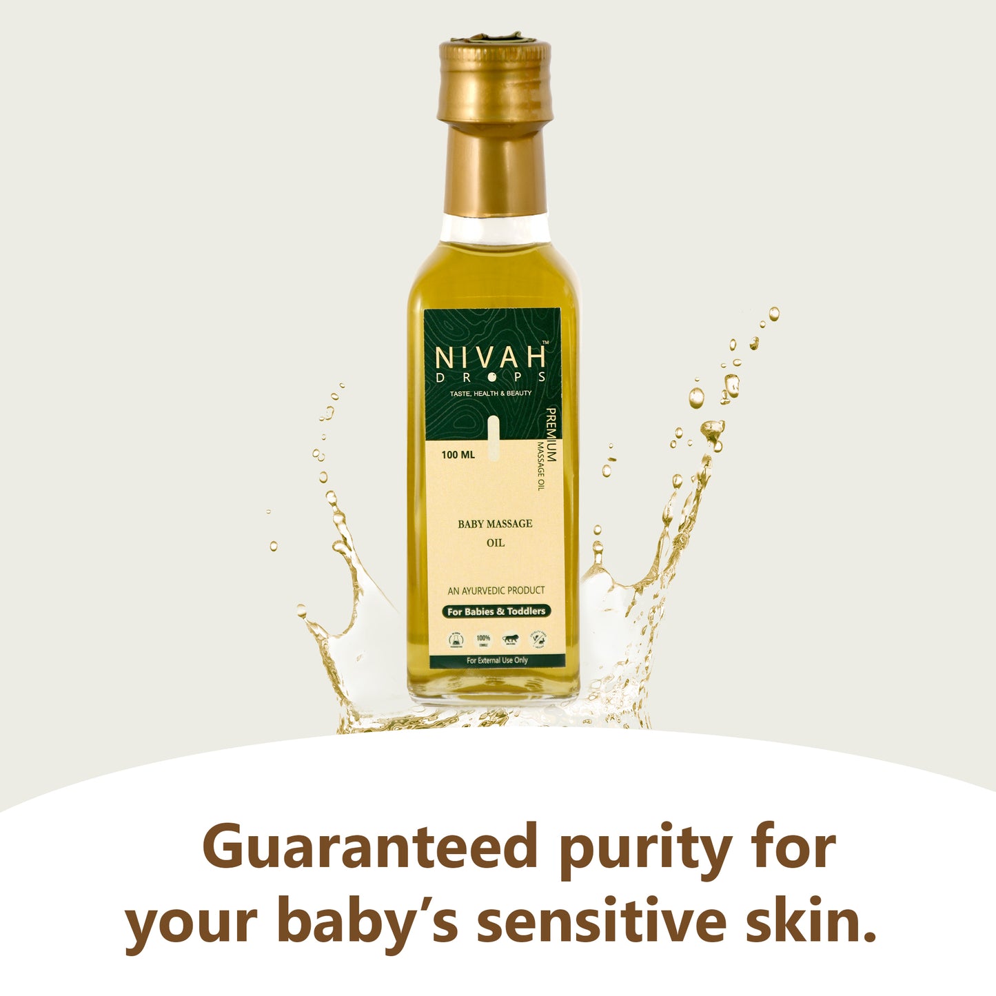 Natural Ayurvedic Baby Massage Oil for Gentle Skin Care