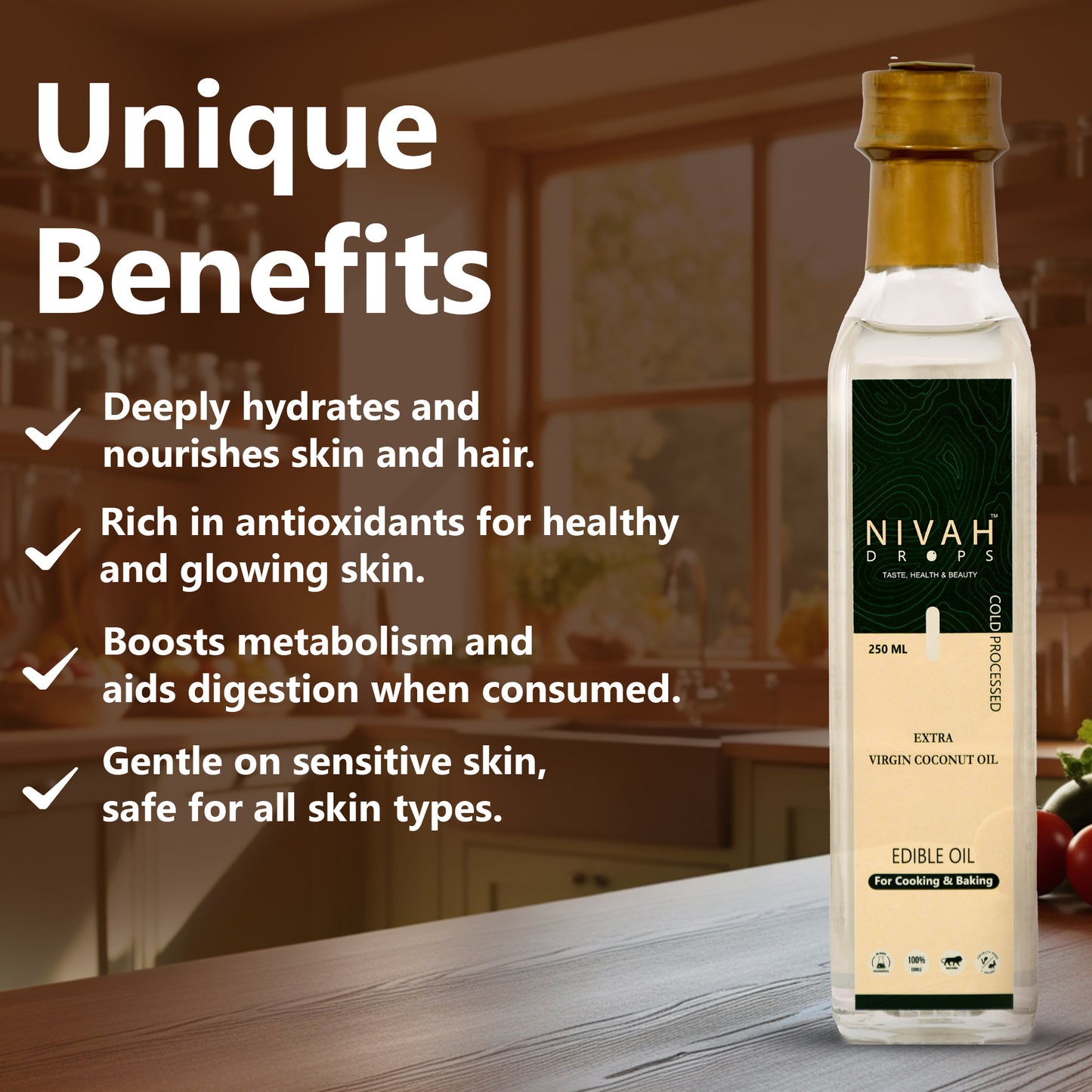 Extra Virgin Coconut Oil: Natural Wellness for Skin, Hair, and Overall Health"