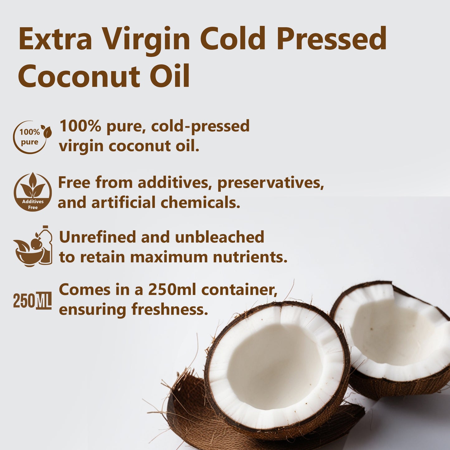Extra Virgin Coconut Oil: Natural Wellness for Skin, Hair, and Overall Health"